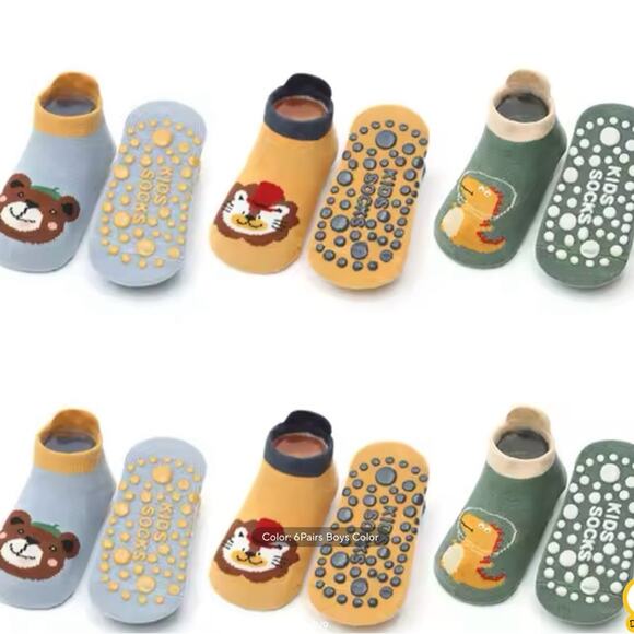New 5 pair non slip floor socks age 3-5 - Picture 5 of 6